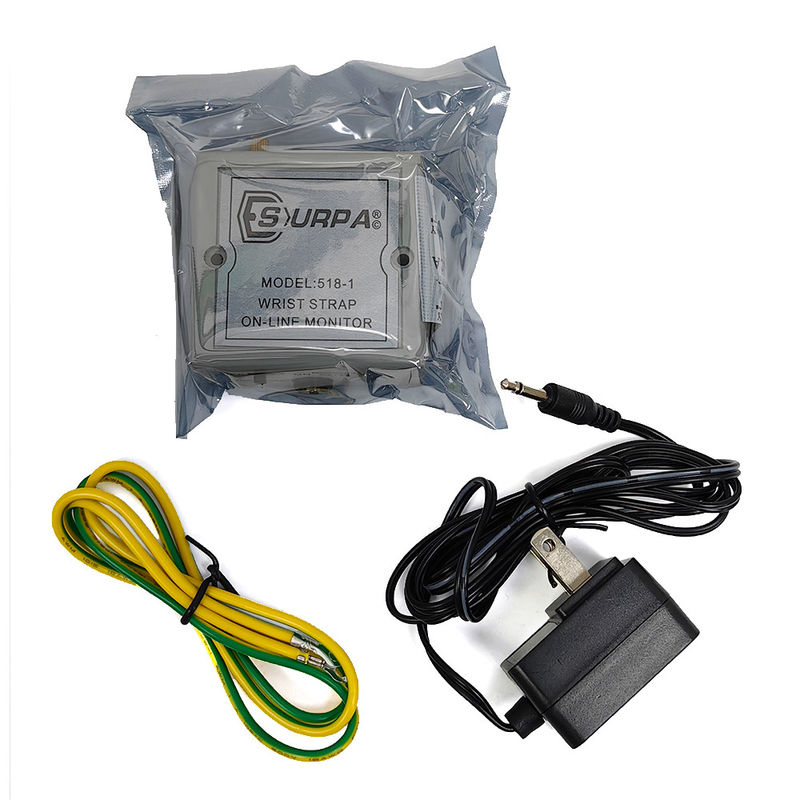 Autêntico SURPA 518-1 Anel Eletrostático Monitor Online Antidistático Pulseira Alarme Monitor de Terra
