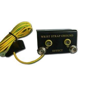 Da montagem dupla do banco do metal da correia de pulso do PVC/plutônio ESD soquete à terra Ring Terminal Connector