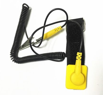 Faixa estática ajustável da correia de pulso do ESD de Velcro anti 1 do ohm do resistor megohm de cabo do plutônio