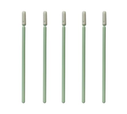 Da ponta redonda pequena da espuma de poliuretano dos materiais de consumo da sala de limpeza cotonetes de limpeza