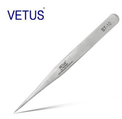 Do metal da cor da precisão segura das ferramentas VETUS do ESD não Tweezer de aço inoxidável