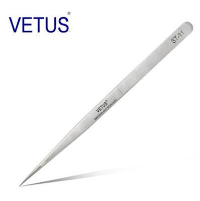 Do metal da cor da precisão segura das ferramentas VETUS do ESD não Tweezer de aço inoxidável