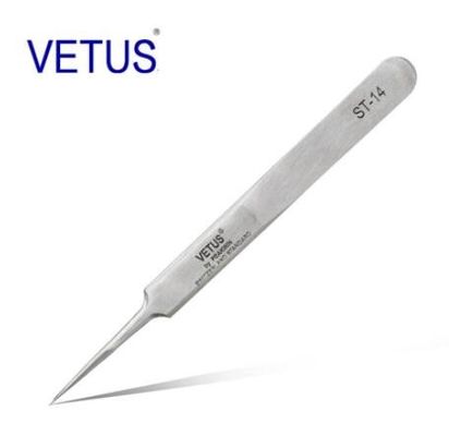Do metal da cor da precisão segura das ferramentas VETUS do ESD não Tweezer de aço inoxidável