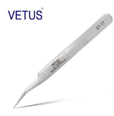 Do metal da cor da precisão segura das ferramentas VETUS do ESD não Tweezer de aço inoxidável