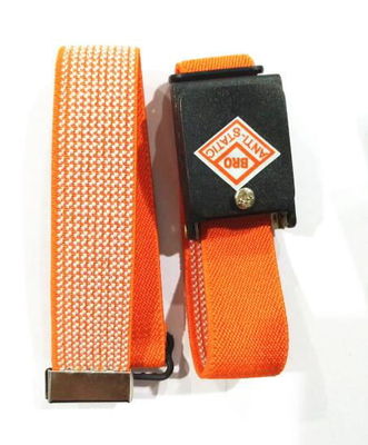 Correia de pulso antiestática sem corda feita malha do ESD da cor marrom alaranjada azul da faixa elástica