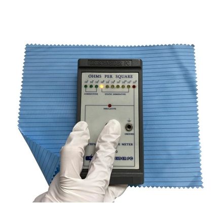 tela antiestática segura do ESD do poliéster sem fiapos condutor da sala de limpeza de 10e6ohm Antiestatica para o revestimento do laboratório