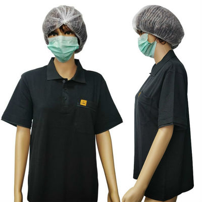 Anti estática unisex ESD Polo Shirts For Cleanroom
